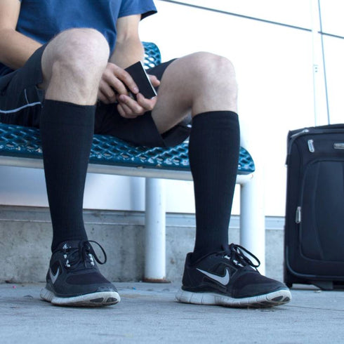 Solid Cotton Black Energy Socks